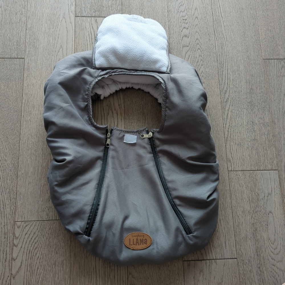 Laughing Llama Infant Car Seat Cover (Charcoal)